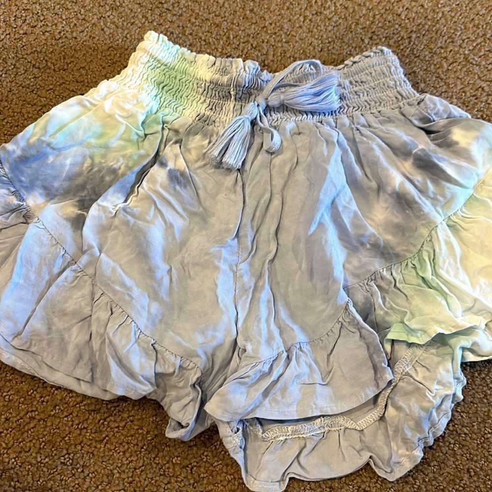 Vintage Havana Girls Purple, Aqua & White Tank Top & Ruffle Shorts Matching Set - Picture 7 of 8